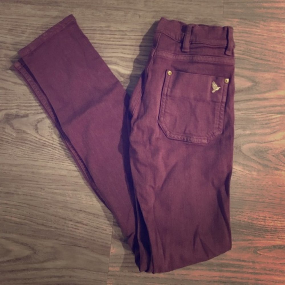 MIH Stretchy Skinny Jeans! Vintage Purple skinnies to hug your curves!Boho Sz 24